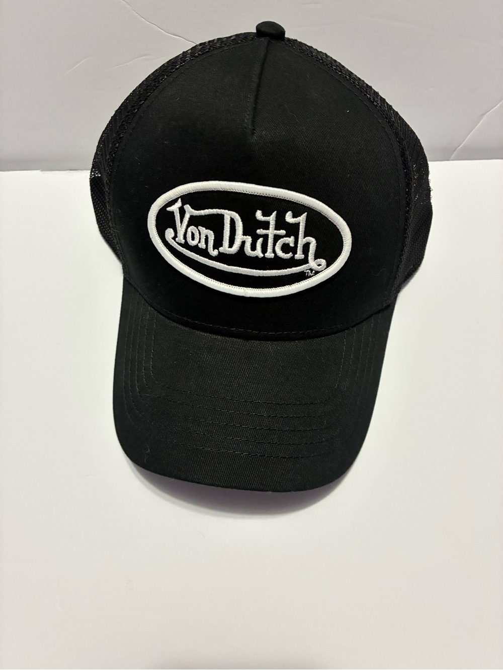 Von Dutch Trucker Hat All Black Mesh Snapback NEW with Tags